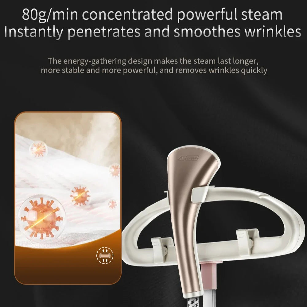 Aparat de Călcat Vertical cu Abur HALEY HY-515, 2000W – Rezervor 2.5L, Abur 50 min, Temperatura 95°C, Suport Umeraș