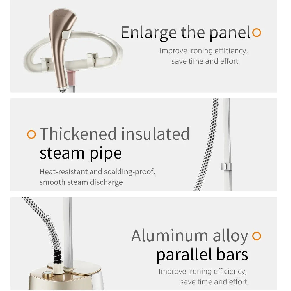 Aparat de Călcat Vertical cu Abur HALEY HY-515, 2000W – Rezervor 2.5L, Abur 50 min, Temperatura 95°C, Suport Umeraș