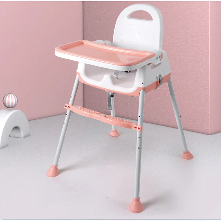 Scaun de masa pentru bebelusi si copii, At Performance, multifunctional, 3in1, tavita detasabila, Roz