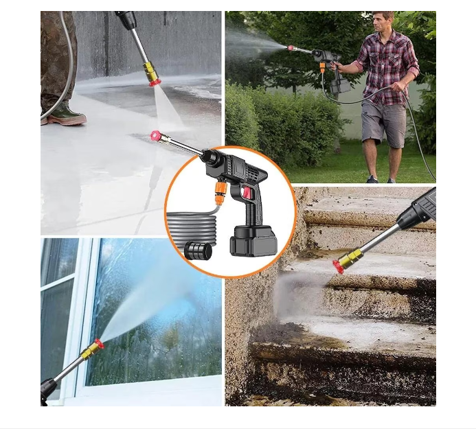 Aparat de spălat cu presiune AT PERFORMANCE® 36V, cu 2X acumulator, 25 bari, 240 l/h, mobil, multifuncțional, cu accesorii