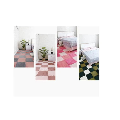 Set 12x Mocheta Pufoasa, AT PERFORMANCE®, Tip Covor Puzzle, cu Spuma 30×30 cm