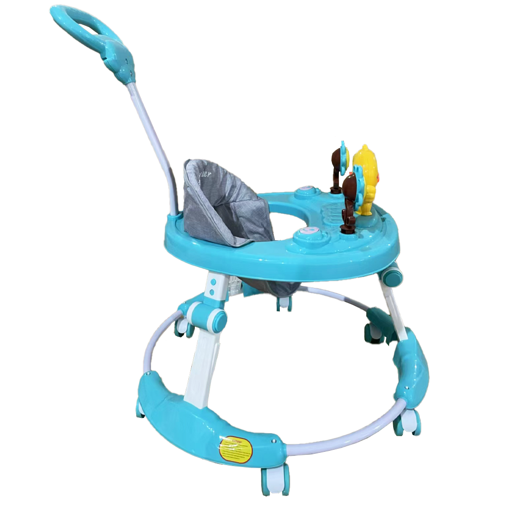 Premergător 3 în 1 pentru Copii AT PERFORMANCE® – Maner Ergonomic, Roti Silentioase Si 2 Culori Albastru, Roz