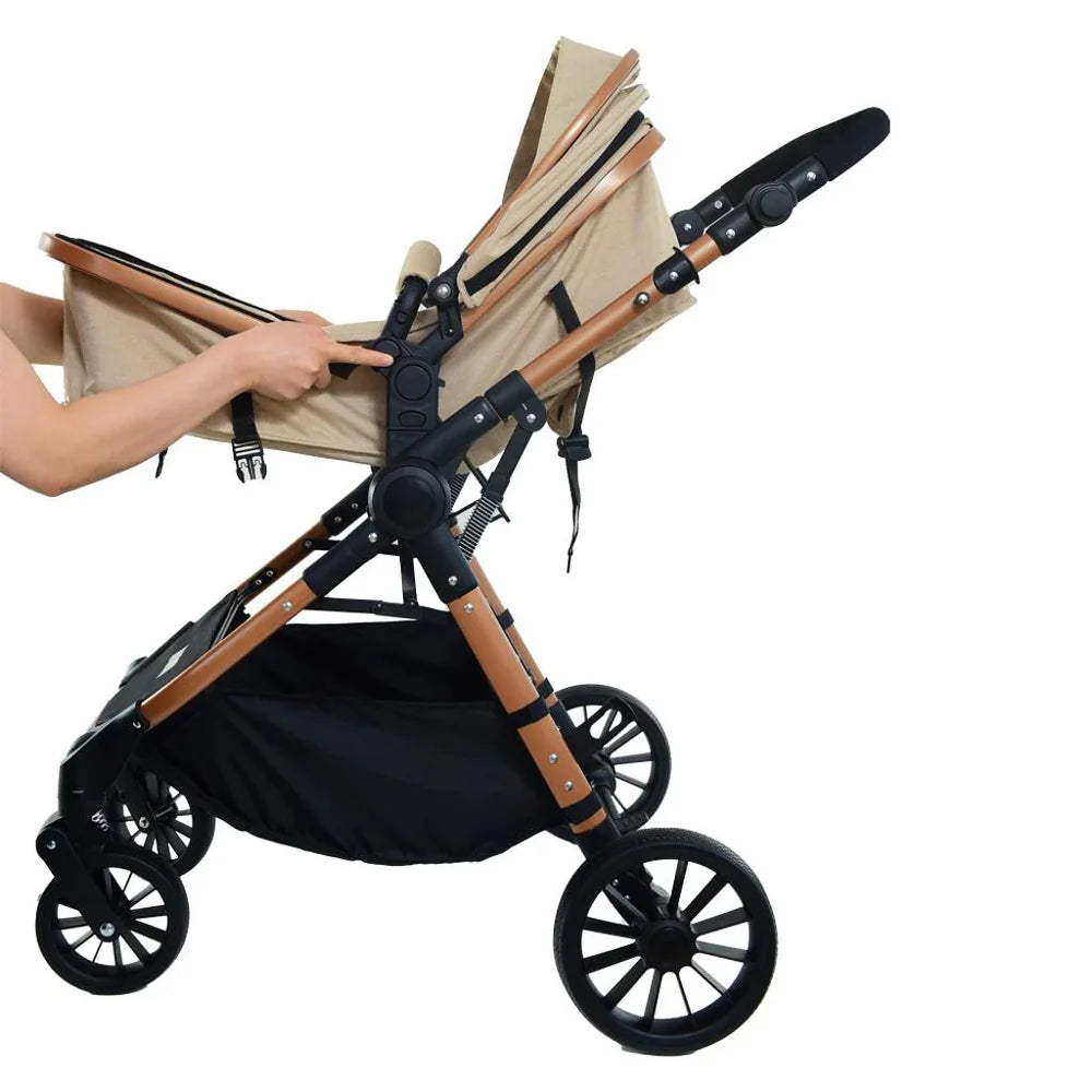 Cărucior 3 în 1 KIDOO – auto i-Size, landou, scaun sport și scoică auto. Suspensii, pliere rapidă, copertină extensibilă, centură 5 puncte. Ideal 0–36 luni. Sistem complet pentru părinți.