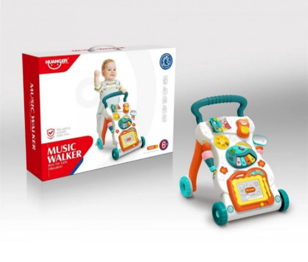 Antemergator pentru bebelusi, cu tablita de scris 3 in 1