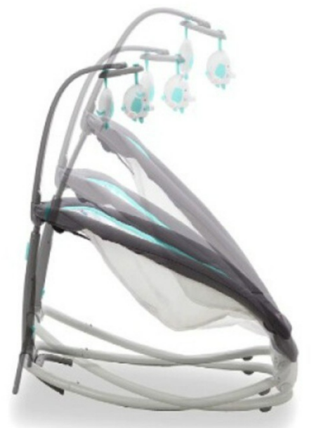 Balansoar cu vibratii si sunete pentru bebelusi Mastela, Gri/Albastru