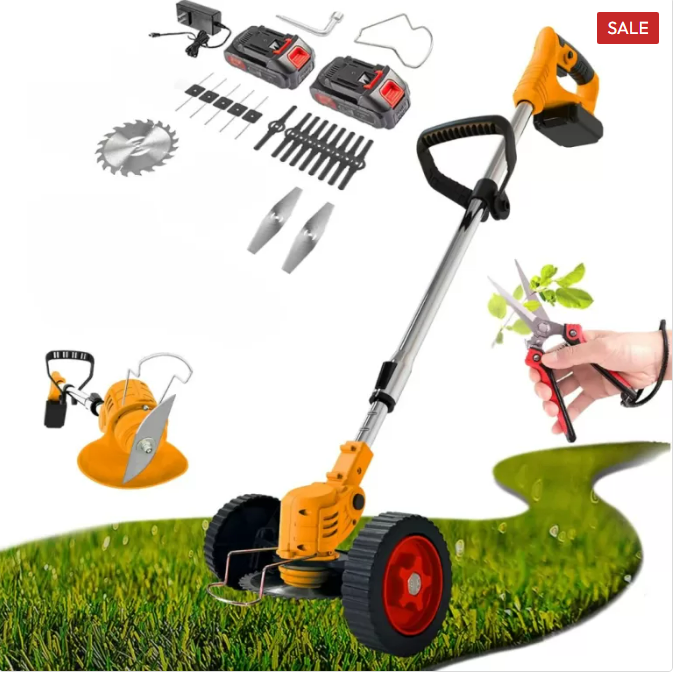 Mașină de Tuns Iarba Electrică fără Fir 36V AT PERFORMANCE® – Motocoasă Eficientă pentru Buruieni, X2 Acumultori, Durabilă și Ușor de Folosit