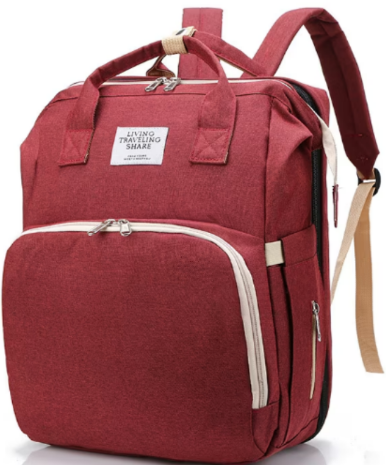 Rucsac 3-in-1 pentru bebelusi, cu spatiu pentru schimbat scutece pliabil integrat, impermeabila, 39x30x18cm