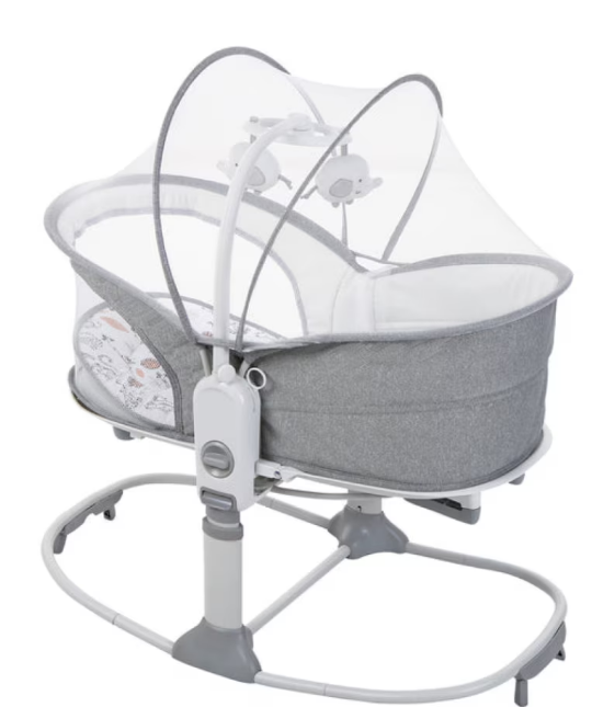 Leagan Multifunctional cu Muzica, Vibratii si Functie de Balansare – Gri