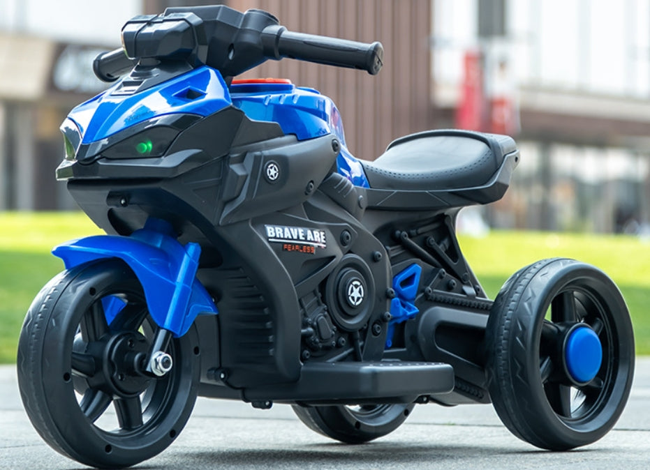 Motocicleta Electrica cu Acumulator pentru Copii AT PERFORMANCE®, Cu melodii si lumini, 6V, 3 Roti