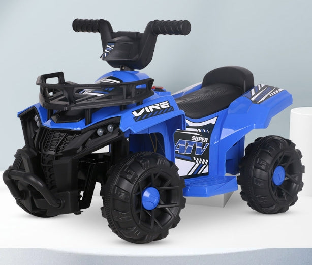 Vehicul Electric ATV, Quad pentATV PowerKid 6V – Aventură Electrică pentru Micii Șoferi (2–6 ani, 3–5 km/h)ru Copii, Homcom, Baterie Reincarcabila 6V, 2-6 Ani