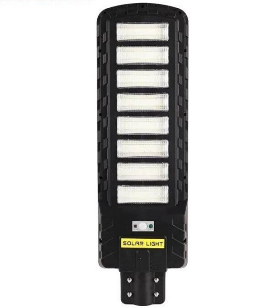 Lampa stradala 800W Pexor 8 LED A, Panou solar, Control inteligent Wireless, Telecomanda si Suport inclus, Negru