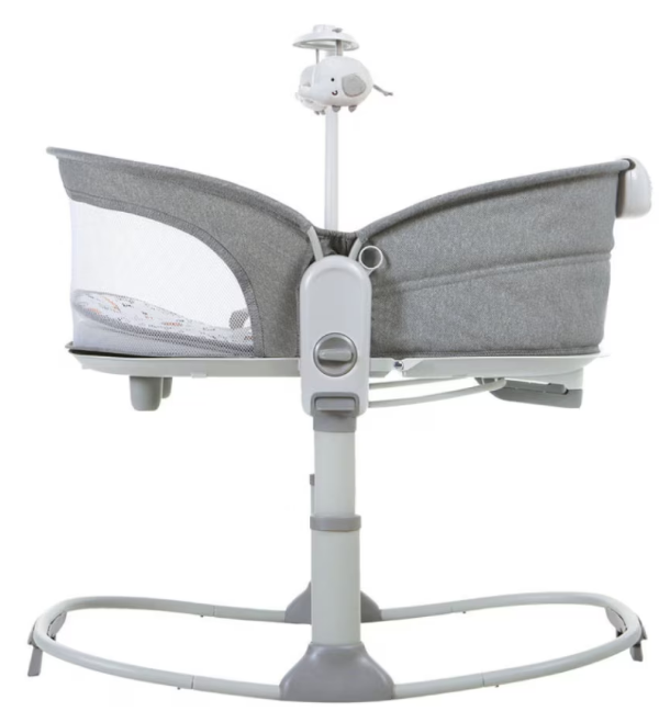 Leagan Multifunctional cu Muzica, Vibratii si Functie de Balansare – Gri