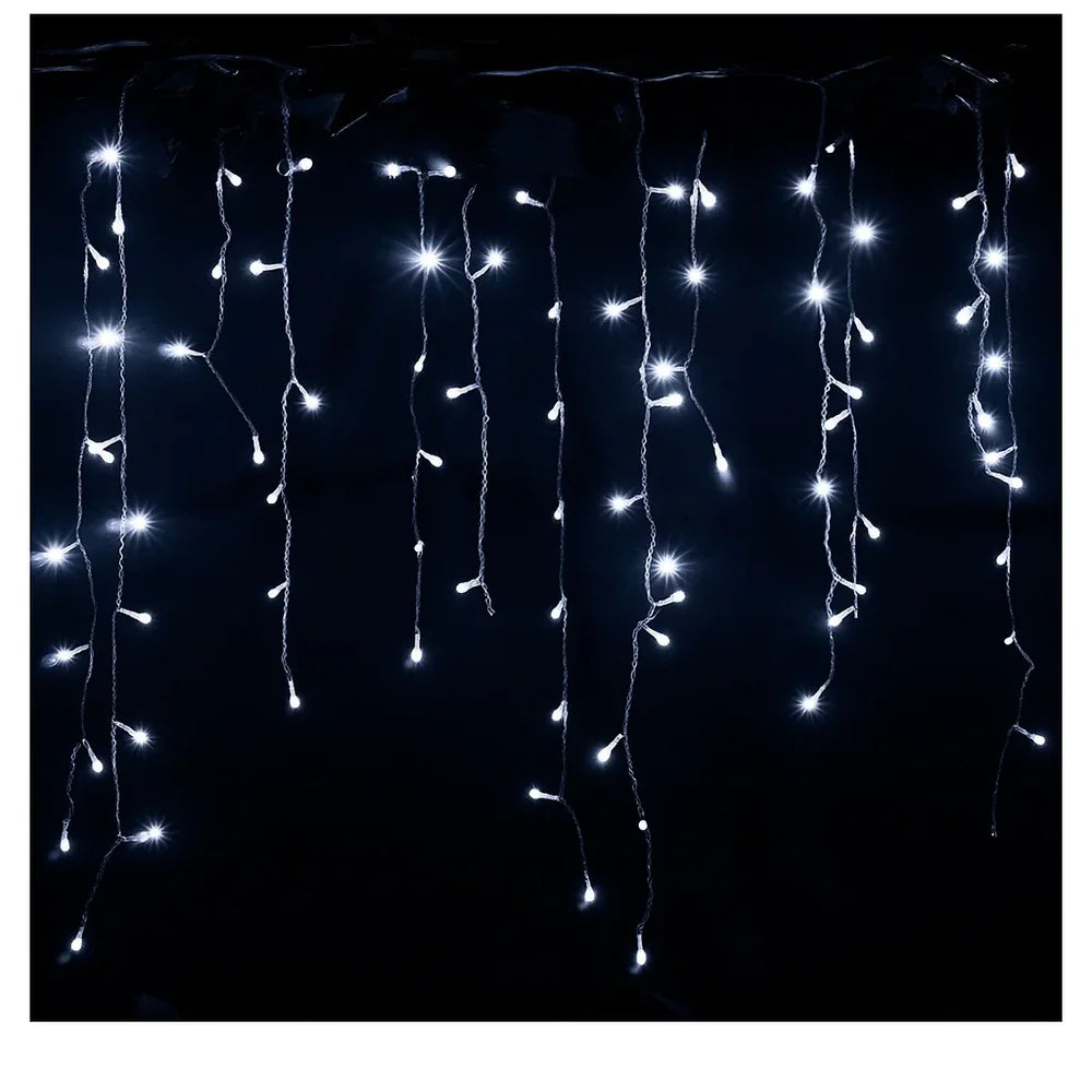 Ghirlandă luminoasă Crăciun 12 metri AT PERFORMANCE® – 300 LED-uri alb rece, decor interior/exterior