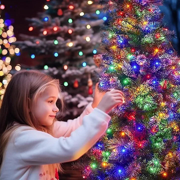 Instalație Crăciun 50m, 240 LED-uri, Multicolor, interior/exterior,8 Jocuri Lumini, AT PERFORMANCE