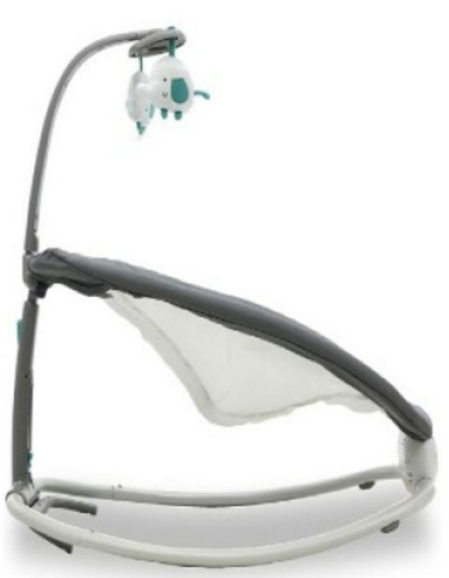 Balansoar cu vibratii si sunete pentru bebelusi Mastela, Gri/Albastru