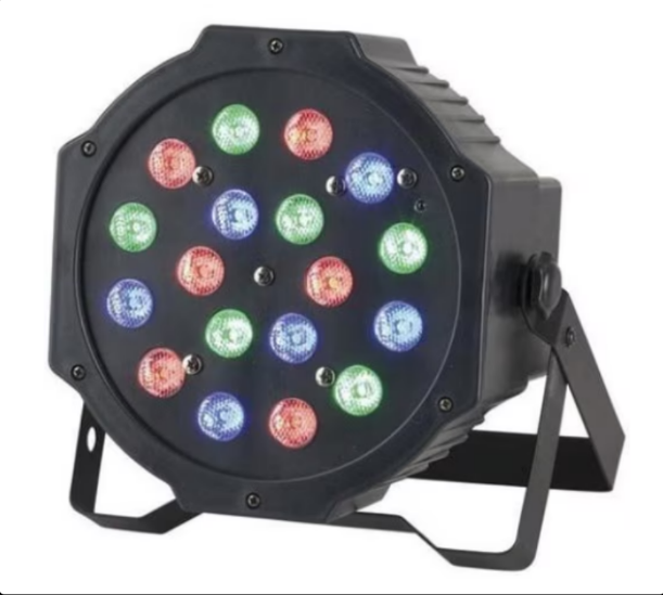 Proiector lumini Par Led 18x1W Slim, Evenimente, Nunti, Dmx in-out, Microfon, Cooler, Club, Disco, Petrecere