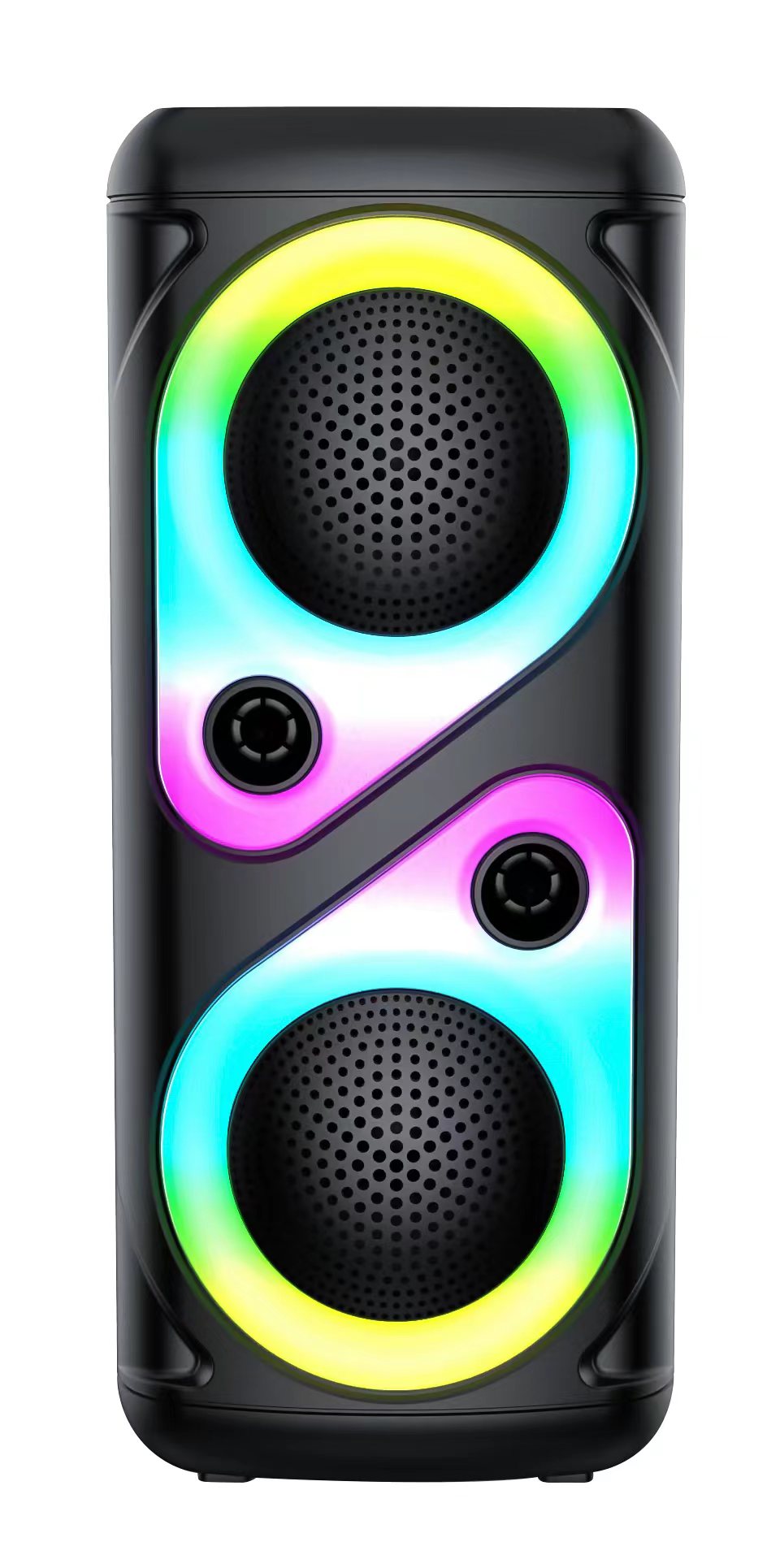 Boxa Portabila AT PERFORMANCE®, cu Lumini RGB, cu Maner, Putere 200W, MP3, USB, Bluetooth, TF, WIFI, Slot Microfon, Karaoke, Acumulator, Negru