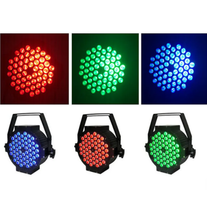 Proiector Joc de Lumini PAR LED AT PERFORMANCE®, 54x3W RGB, DMX, Efecte Disco, Activare Muzică – Ideal pentru Cluburi, Scenă, Petreceri