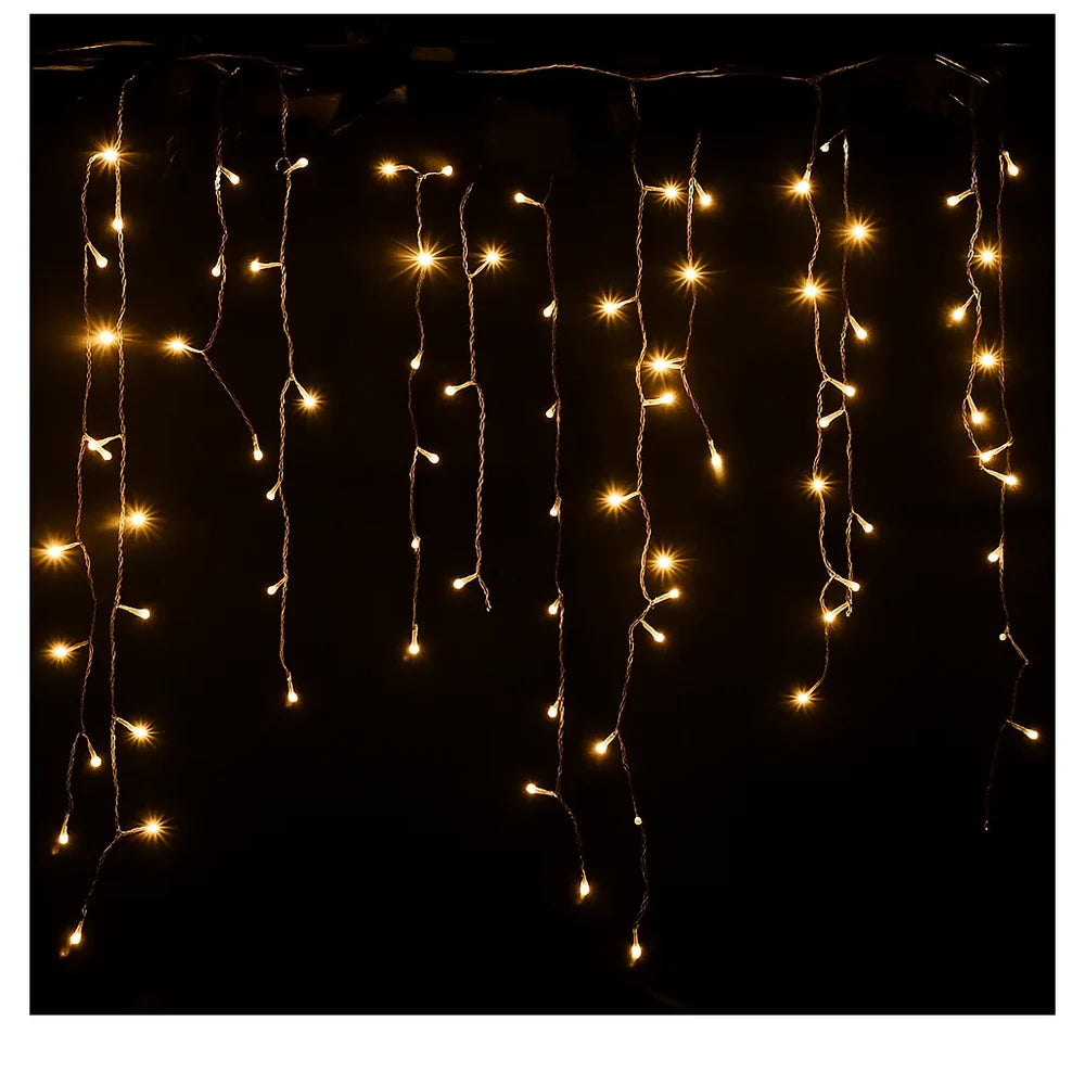 Ghirlandă luminoasă Crăciun 12 metri AT PERFORMANCE® – 300 LED-uri alb rece, decor interior/exterior