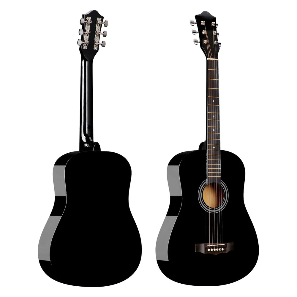 Chitara AT PERFORMANCE®, Clasica 4/4 Neagra, 38" (95cm), Lemn, 6 Corzi metalice, 20 De Taste.