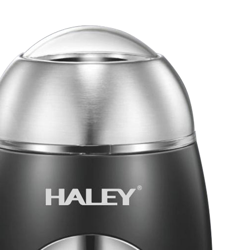 Râșniță Electrică Haley 300W din Inox, 500g, Măcinare Rapidă, Lame din Oțel, Siguranță Avansată