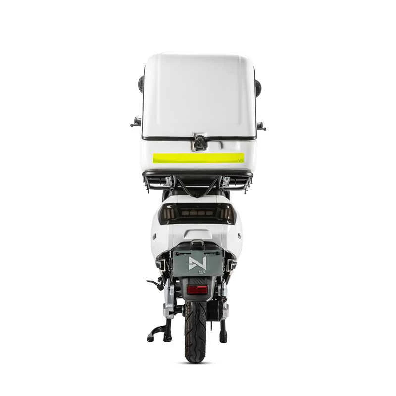 Scuter Electric N-Moto LX05-DELIVERY – Alb, 25 km/h, Fără Permis, Motor BOSCH, 2× Baterii Lithium 60V, Greutate estimativă 90–95 kg, Dimensiuni 1940 × 720 × 1330 mm, Autonomie 150 km, COC & EEC, Carte Rar (CIV), Ideal pentru Livrări + Cadou Tricou N-Moto