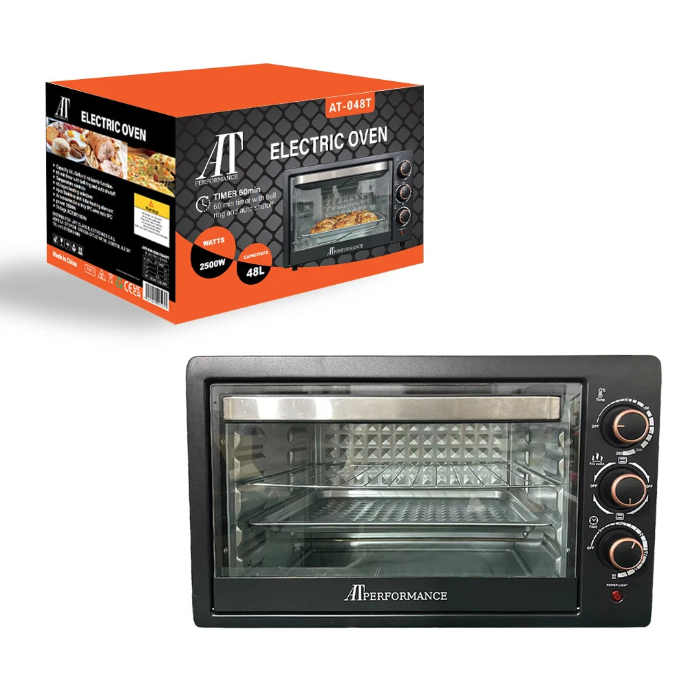 Cuptor Electric AT Performance AT-048T, 48L, 2500W, Timer 60 Min, Grill, Control Temperatură