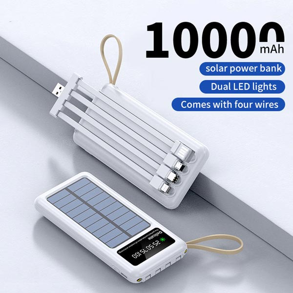 Baterie Externă Solară KLGO KP-97 – 1000mAh, Încărcare Rapidă, Afișaj LED și Panou Solar Integrat