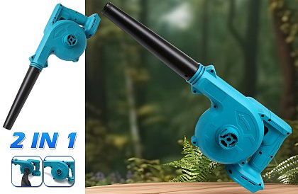 Suflanta electrica, uscator si aspirator auto, 2 acumulatori 48V Presiune maxima 5.8kpa, Functionare fara fir, Reincarcabila, Albastra