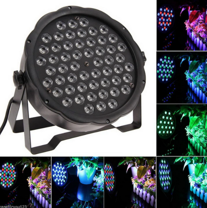 Proiector Joc de Lumini PAR LED AT PERFORMANCE®, 54x3W RGB, DMX, Efecte Disco, Activare Muzică – Ideal pentru Cluburi, Scenă, Petreceri