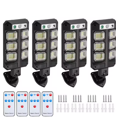 Lampa Solara Stradala LED 10W, Senzor miscare si Telecomanda rezistente la Ploaie si Inghet