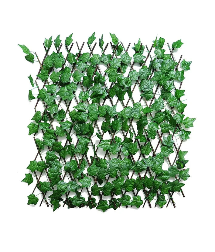 Gard decorativ AT PERFORMANCE, 200x100 cm, extensibil, balcon, curte, terase, frunze, lemn salcie