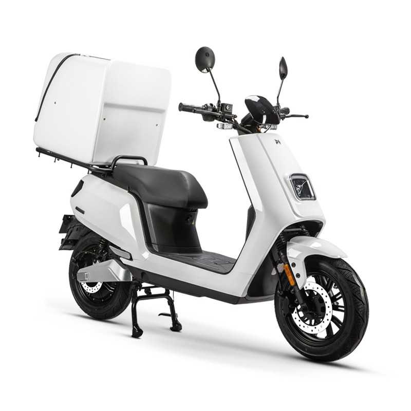 Scuter Electric N-Moto LX05-DELIVERY – Alb, 25 km/h, Fără Permis, Motor BOSCH, 2× Baterii Lithium 60V, Greutate estimativă 90–95 kg, Dimensiuni 1940 × 720 × 1330 mm, Autonomie 150 km, COC & EEC, Carte Rar (CIV), Ideal pentru Livrări + Cadou Tricou N-Moto