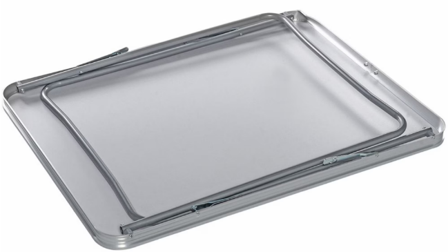 Masa pliabila camping, aluminiu, usor de transportat, crem, 80x60x70cm