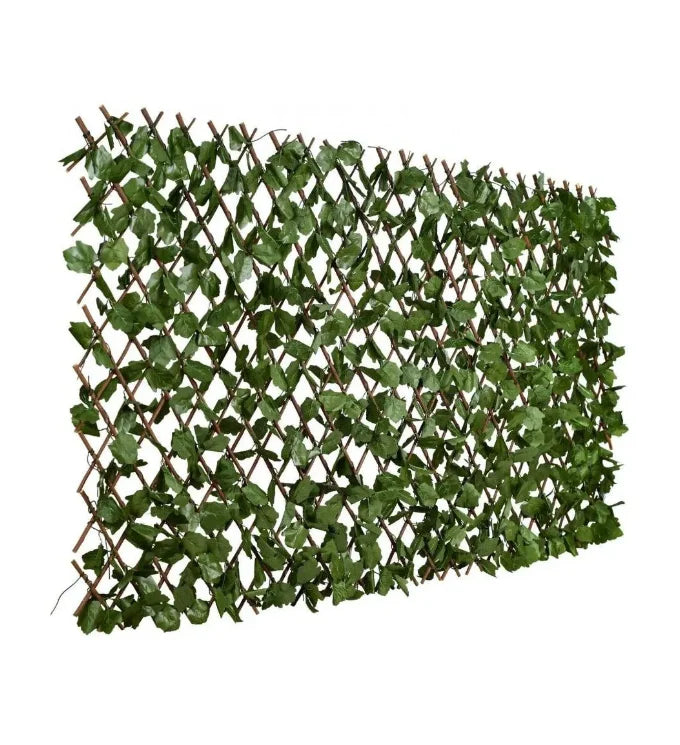 Gard decorativ AT PERFORMANCE, 200x100 cm, extensibil, balcon, curte, terase, frunze, lemn salcie