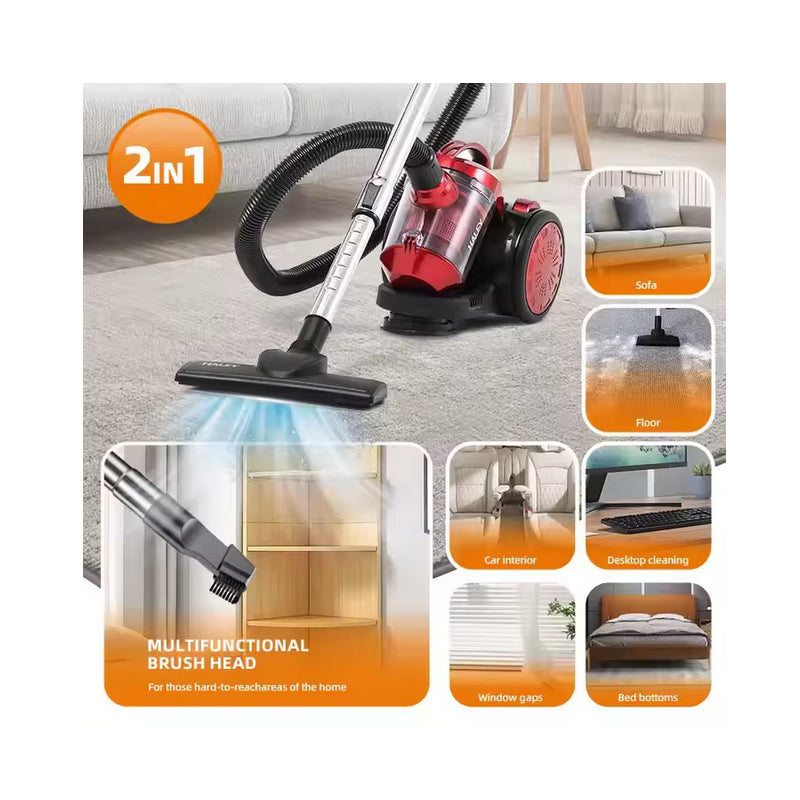 Aspirator fara sac HALEY, 2800W, 2.2L, 20kPa, tehnologie ciclonica, putere mare, pentru curatare rapida