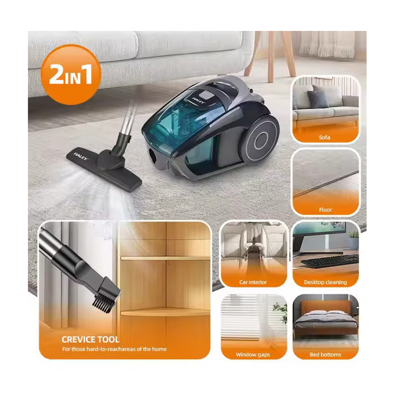 Aspirator fara sac HALEY de 2 L, 2800 W, Motor cu perii