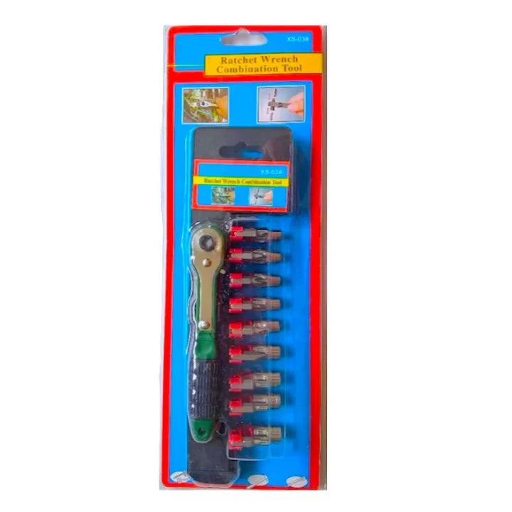 Set 20 piese AT PERFORMANCE®, Cheie Cu Clichet, Capete Chei Tubulare, Biti Tubulari, Surubelnite, Material chrome-vanadium.