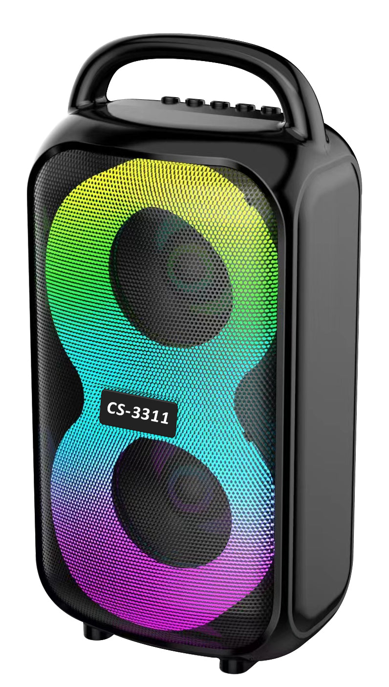 Boxa Portabila AT PERFORMANCE®, cu USB, Bluetooth, Lumini Led RGB, 200W, TF, Radio FM, Acumulator 3.7v Inclus