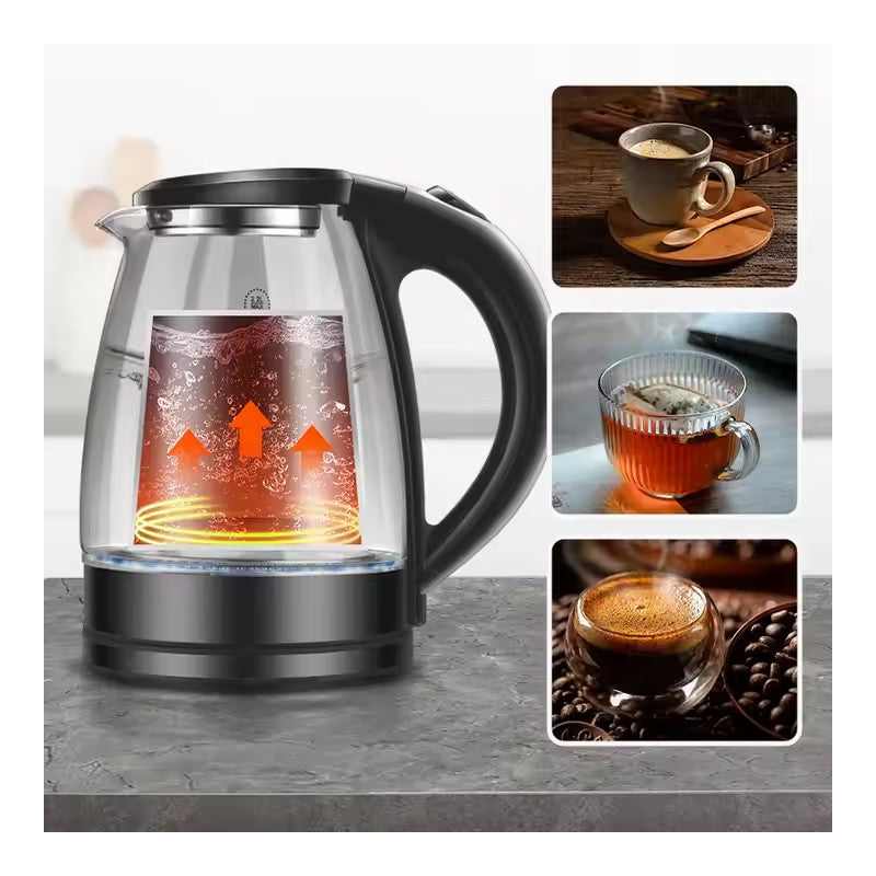 Fierbator Electric HALEY din Sticla de 2.2 L, incalzire rapida, Perfect pentru uz Casnic si Comercial