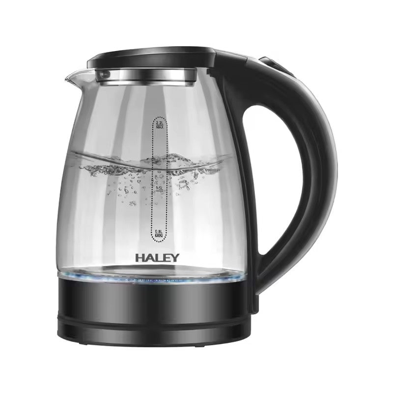 Fierbator Electric HALEY din Sticla de 2.2 L, incalzire rapida, Perfect pentru uz Casnic si Comercial