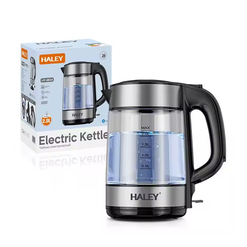 Fierbator electric Haley din Sticla, 2 L, pentru Uz Casnic si Hotel