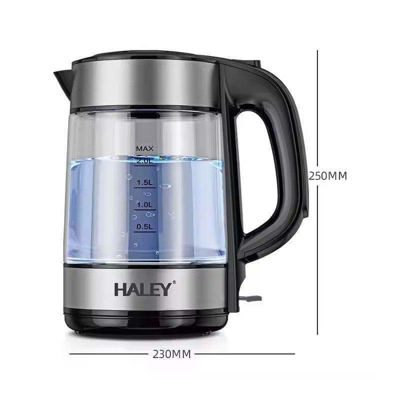Fierbator electric Haley din Sticla, 2 L, pentru Uz Casnic si Hotel