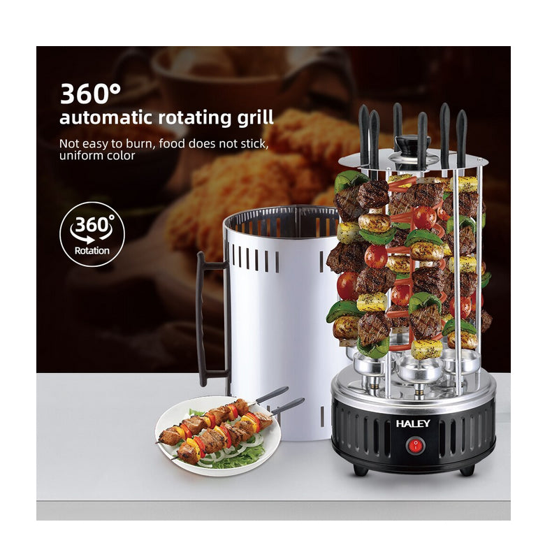 Gratar electric de interior Haley, fara fum, 1500 W, Control precis al temperaturii