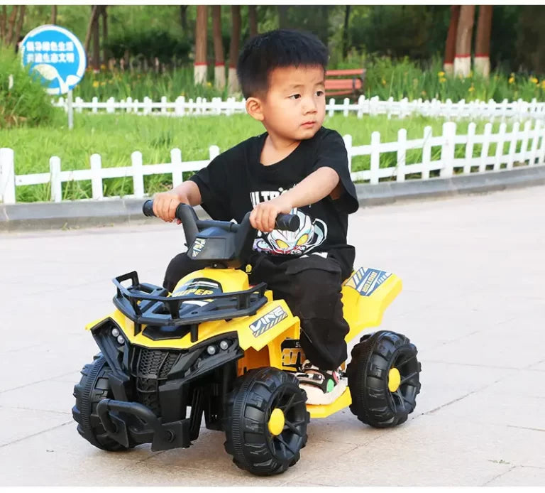 Vehicul Electric ATV, Quad pentATV PowerKid 6V – Aventură Electrică pentru Micii Șoferi (2–6 ani, 3–5 km/h)ru Copii, Homcom, Baterie Reincarcabila 6V, 2-6 Ani