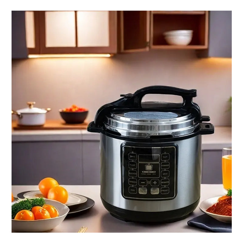 Multicooker Electric cu Presiune HALEY, 1200W, 6L – Gatit Inteligent si Rapid pentru Familia Ta