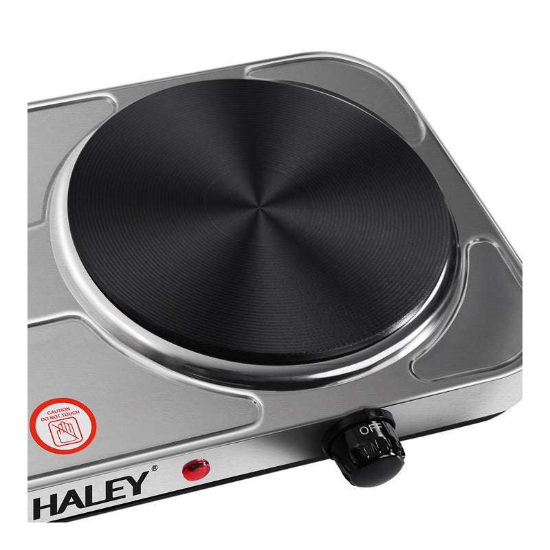 Plita electrica HALEY – 2 zone de gatit, putere 1500W + 1000W, design elegant din otel inoxidabil