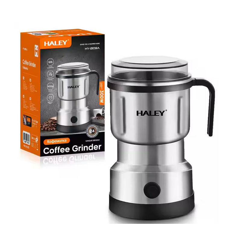 Rasnita electrica HALEY – 300W, 500g, lame otel inoxidabil, pentru cafea proaspata in fiecare zi