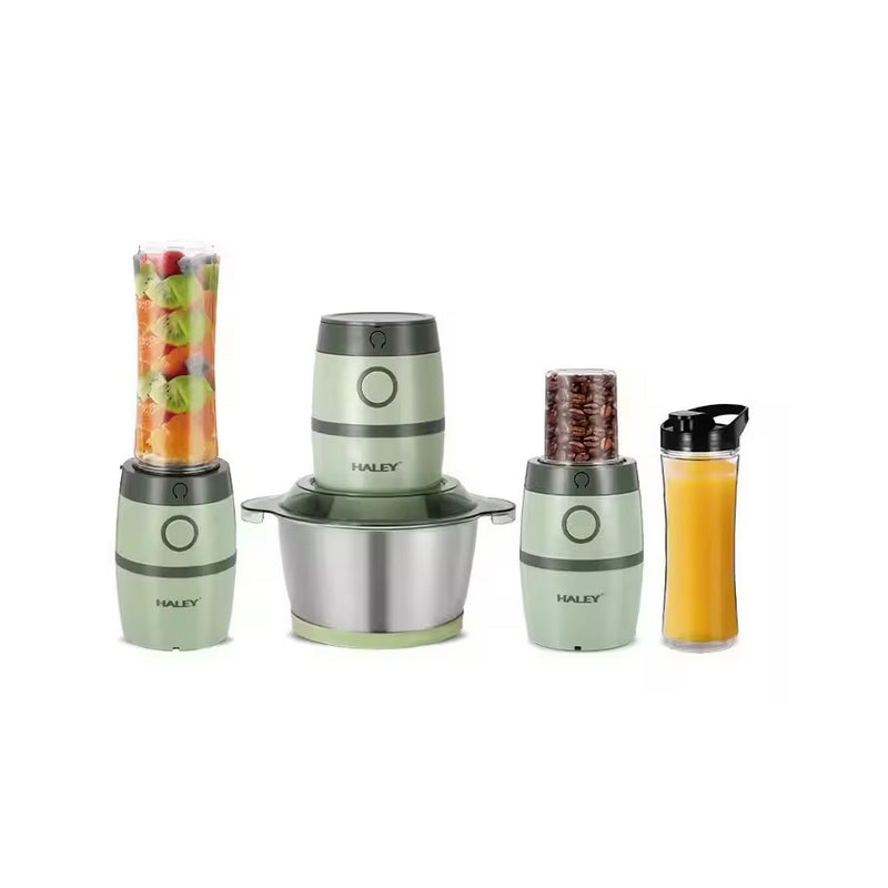 Robot 3 in 1 HALEY, 2L, 500W, de Carne si Legume, din Otel Inoxidabil, Verde