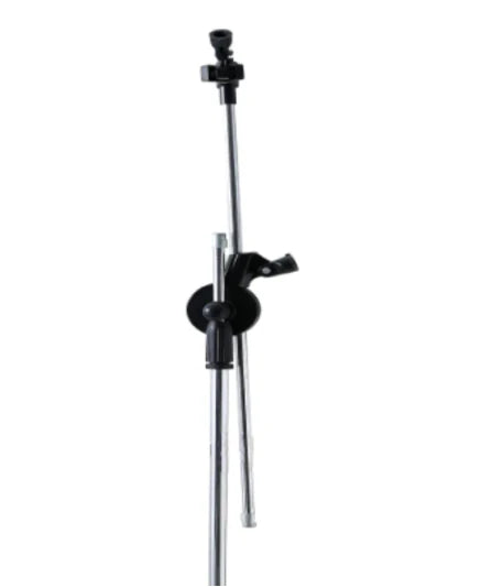 Stativ pentru microfon profesional din metal, trepied cu inaltime reglabila, inaltime maxima 200 cm, argiuntiu/negru